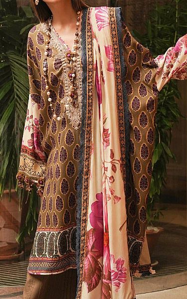 Sana Safinaz Brown Linen Suit | Pakistani Winter Dresses- Image 2