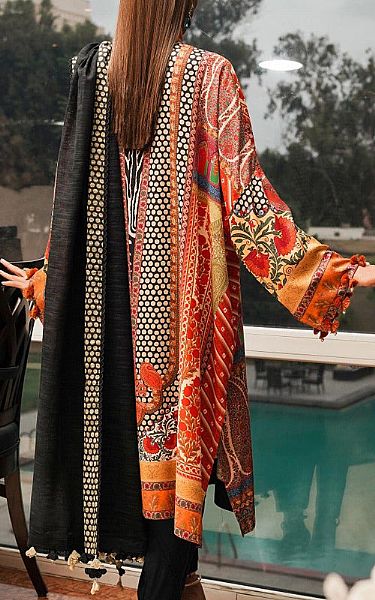 Sana Safinaz Multicolor Linen Suit | Pakistani Winter Dresses- Image 2