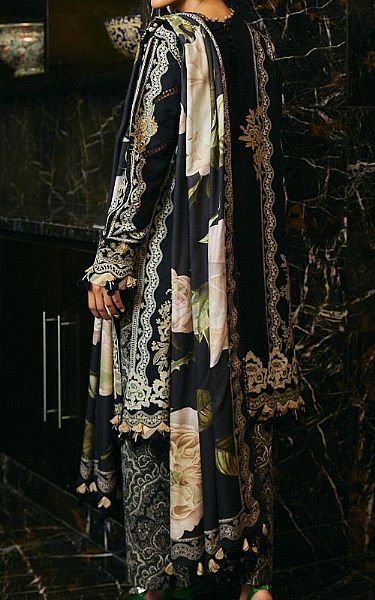 Sana Safinaz Black Slub Suit | Pakistani Winter Dresses- Image 2