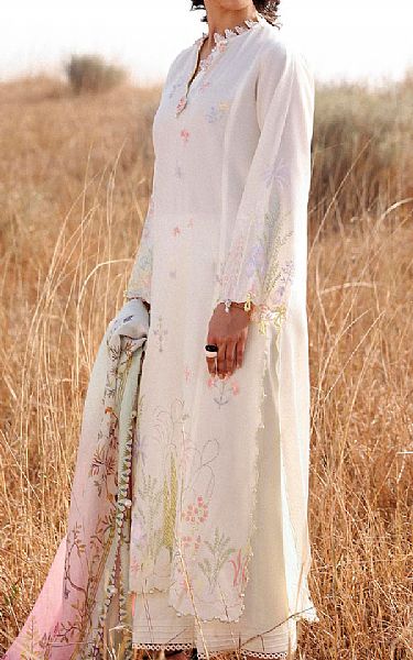 Sana Safinaz White Lawn Suit | Pakistani Lawn Dress in USA- Image 2