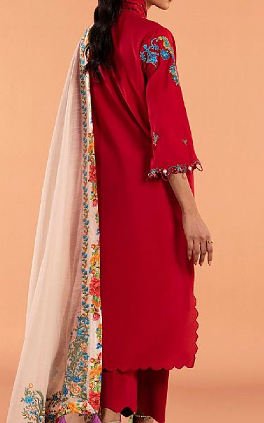 Sana Safinaz Cardinal Red Lawn Suit | Pakistani Lawn Dress in USA- Image 2