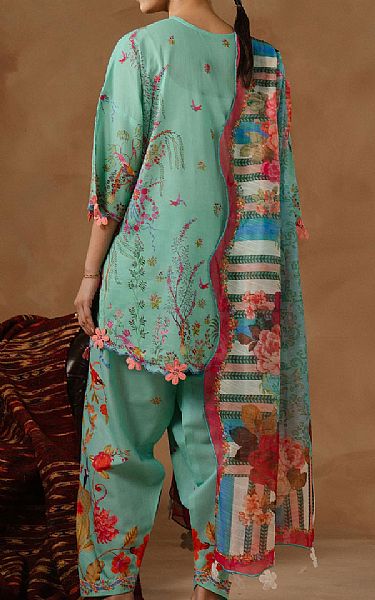 Sana Safinaz Sea Green Lawn Suit | Pakistani Lawn Dress in USA- Image 2