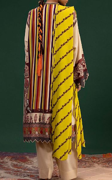 Sana Safinaz Ivory Linen Suit (2 Pcs) | Pakistani Winter Dresses in USA- Image 2