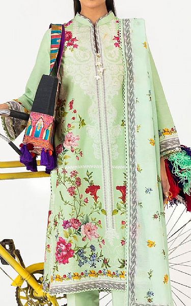 Sana Safinaz Mint Green Lawn Suit | Pakistani Lawn Dress in USA- Image 2