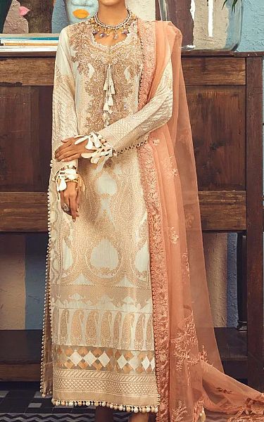 Sana Safinaz Ivory Jacquard Suit | Pakistani Dresses in USA- Image 1