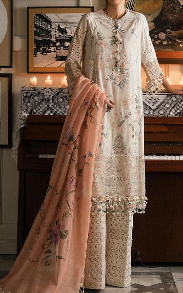 Sana Safinaz Ivory Lawn Suit | Pakistani Lawn Dress in USA- Image 1