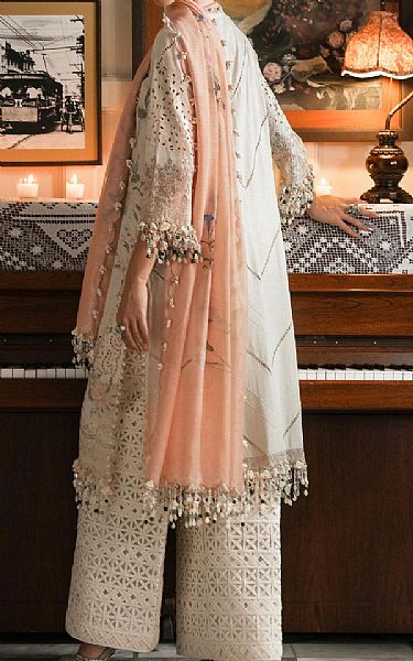 Sana Safinaz Ivory Lawn Suit | Pakistani Lawn Dress in USA- Image 2