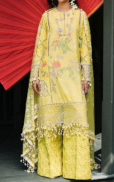 Sana Safinaz Yellow Lawn Suit | Pakistani Lawn Dress in USA- Image 1