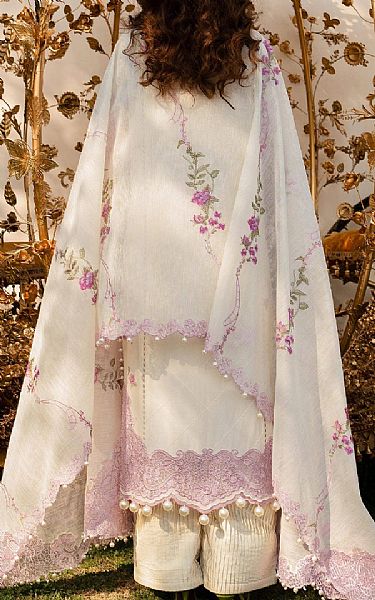 Sana Safinaz Off-white/Lilac Lawn Suit | Pakistani Lawn Suits- Image 2
