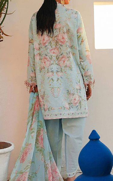 Sana Safinaz Turquoise Lawn Suit | Pakistani Lawn Suits- Image 2