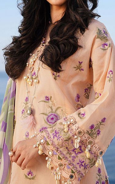 Sana Safinaz Almond Pink Lawn Suit | Pakistani Lawn Suits- Image 2
