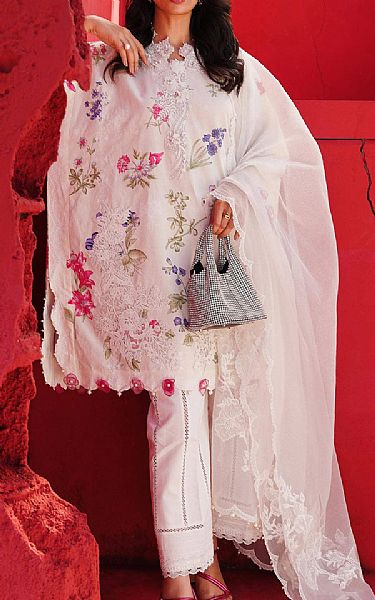 Sana Safinaz White Lawn Suit | Pakistani Lawn Suits- Image 1