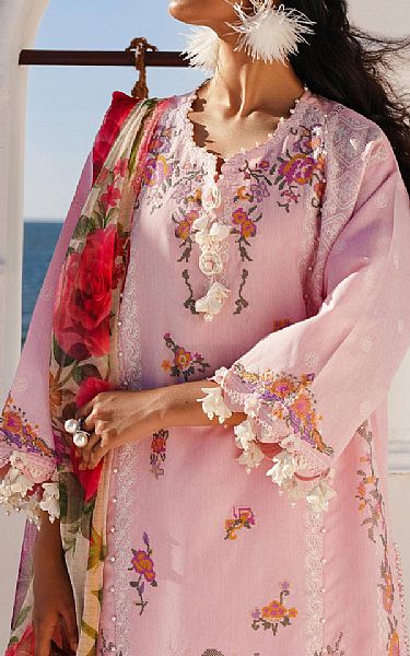 Sana Safinaz Baby Pink Chambray Suit | Pakistani Lawn Suits- Image 2