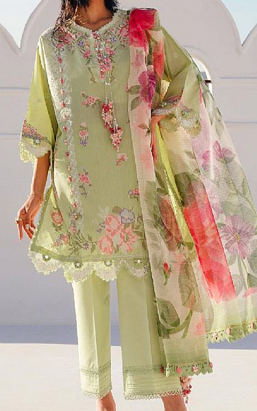 Sana Safinaz Mint Green Chambray Suit | Pakistani Lawn Suits- Image 1