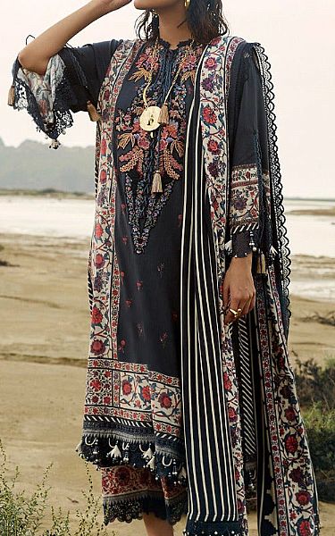 Black Linen Suit | Sana Safinaz Pakistani Winter Dresses