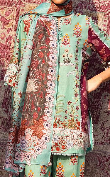 Sana Safinaz Mint Green Lawn Suit | Pakistani Lawn Dress in USA- Image 2