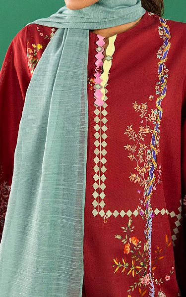 Sana Safinaz Cornell Red Lawn Suit | Pakistani Lawn Dress in USA- Image 2