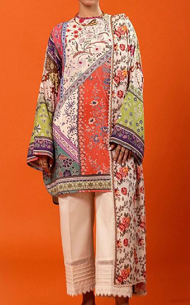 Sana Safinaz Multi Linen Suit (2 Pcs) | Pakistani Winter Dresses in USA- Image 1