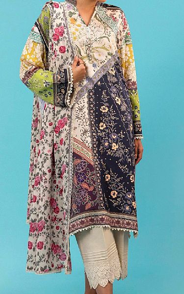 Sana Safinaz Multi Linen Suit (2 Pcs) | Pakistani Winter Dresses in USA- Image 1
