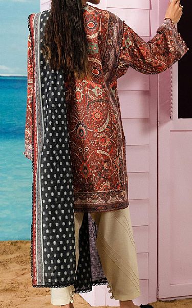 Sana Safinaz Pale Carmine Lawn Suit (2 pcs) | Pakistani Lawn Suits- Image 2