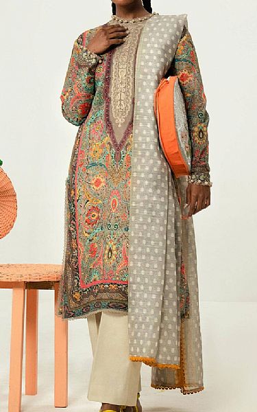 Sana Safinaz Quicksand Lawn Suit (2 pcs) | Pakistani Lawn Suits- Image 1