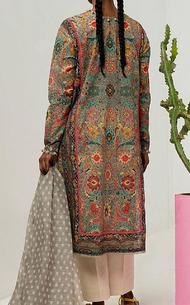 Sana Safinaz Quicksand Lawn Suit (2 pcs) | Pakistani Lawn Suits- Image 2