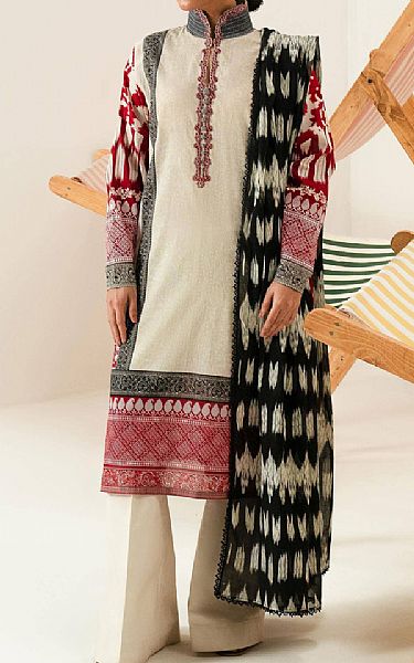 Sana Safinaz Ivory Lawn Suit (2 pcs) | Pakistani Lawn Suits- Image 1
