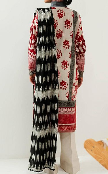Sana Safinaz Ivory Lawn Suit (2 pcs) | Pakistani Lawn Suits- Image 2