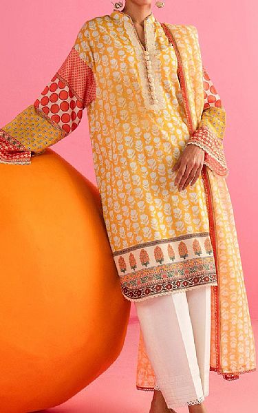 Sana Safinaz Butterscotch Lawn Suit (2 pcs) | Pakistani Lawn Suits- Image 1