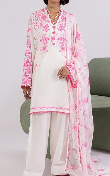 Sana Safinaz White/Pink Lawn Suit | Pakistani Lawn Dress in USA- Image 1
