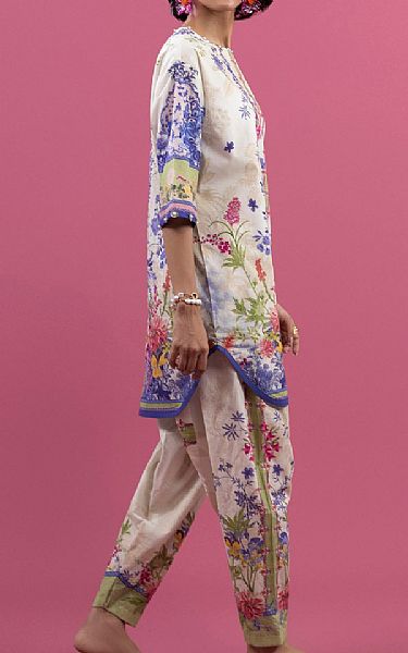 Sana Safinaz Off White Lawn Suit (2 pcs) | Pakistani Lawn Dress in USA- Image 2