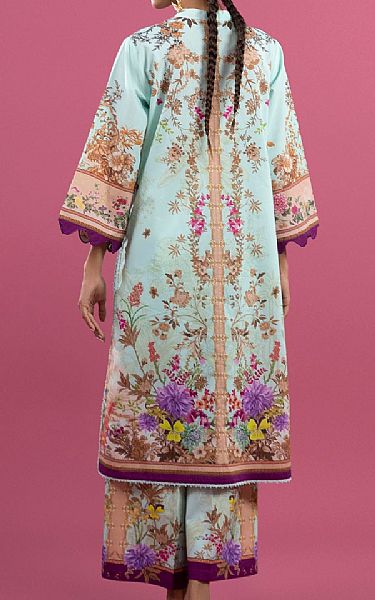Sana Safinaz Light Blue Lawn Suit (2 pcs) | Pakistani Lawn Dress in USA- Image 2