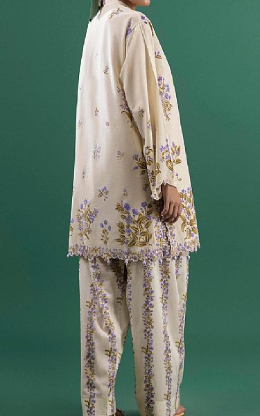 Sana Safinaz Ivory Lawn Suit (2 pcs) | Pakistani Lawn Dress in USA- Image 2