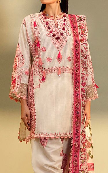 Sana Safinaz Beige Dobby Suit | Pakistani Lawn Dress in USA- Image 2