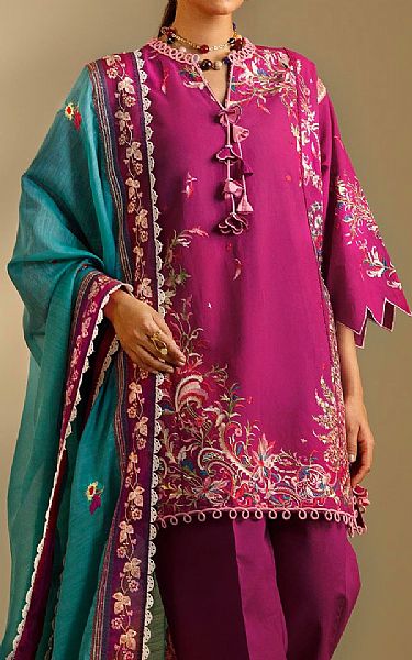 Sana Safinaz Raspberry Lawn Suit | Pakistani Lawn Dress in USA- Image 2