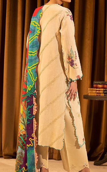 Sana Safinaz Beige Slub Suit | Pakistani Winter Dresses in USA- Image 2