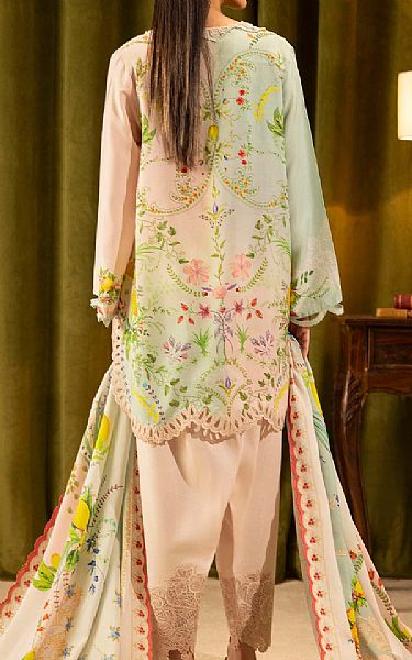 Sana Safinaz Light Green/Light Pink Linen Suit | Pakistani Winter Dresses in USA- Image 2