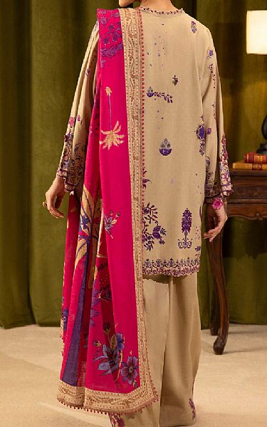 Sana Safinaz Beige Linen Suit | Pakistani Winter Dresses in USA- Image 2