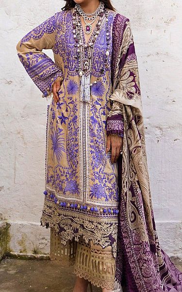 Sana Safinaz Tan Slub Suit | Pakistani Dresses in USA- Image 1