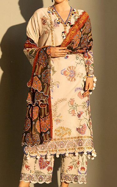 Sana Safinaz Ivory Lawn Suit | Pakistani Lawn Dress in USA- Image 1