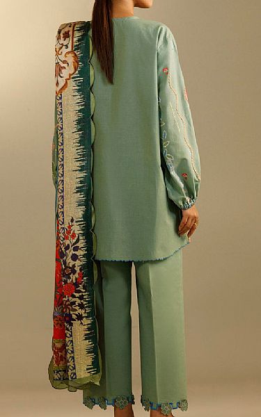 Sana Safinaz Sage Green Lawn Suit | Pakistani Lawn Dress in USA- Image 2