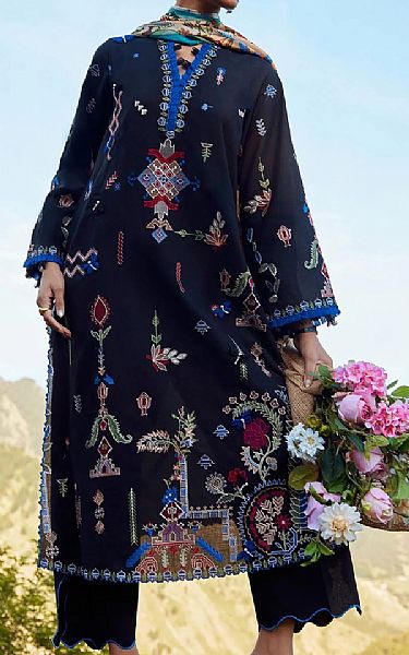 Sana Safinaz Black Lawn Suit | Pakistani Lawn Dress in USA- Image 2