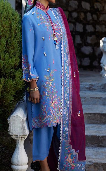 Sana Safinaz Blue Lawn Suit | Pakistani Lawn Dress in USA- Image 2