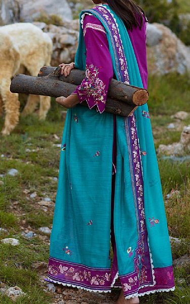 Sana Safinaz Plum Lawn Suit | Pakistani Lawn Dress in USA- Image 2