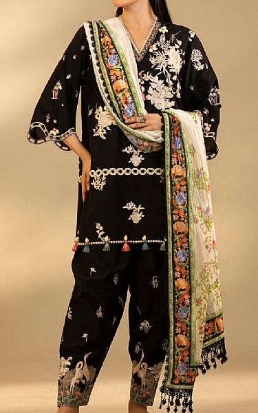 Sana Safinaz Black Lawn Suit | Pakistani Lawn Dress in USA- Image 1
