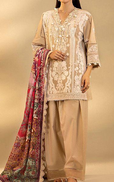 Sana Safinaz Tan Lawn Suit | Pakistani Lawn Dress in USA- Image 1