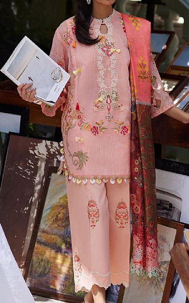 Sana Safinaz Pink Cotton Suit | Pakistani Lawn Dress in USA- Image 1