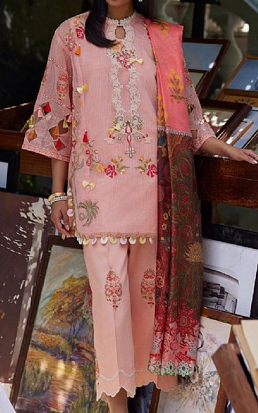 Sana Safinaz Pink Cotton Suit | Pakistani Lawn Dress in USA- Image 2