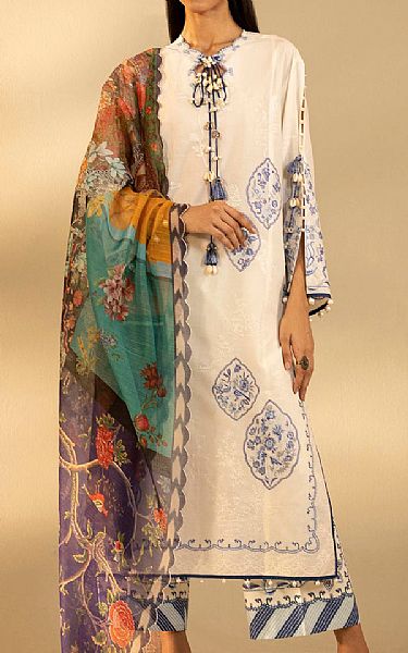 Sana Safinaz Off White Lawn Suit | Pakistani Lawn Dress in USA- Image 1