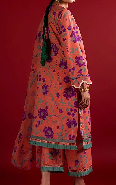 Sana Safinaz Peachy Pink Lawn Suit | Pakistani Lawn Dress in USA- Image 2